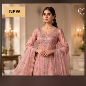 [DEMO] Rose Chiffon Embroidered Suit